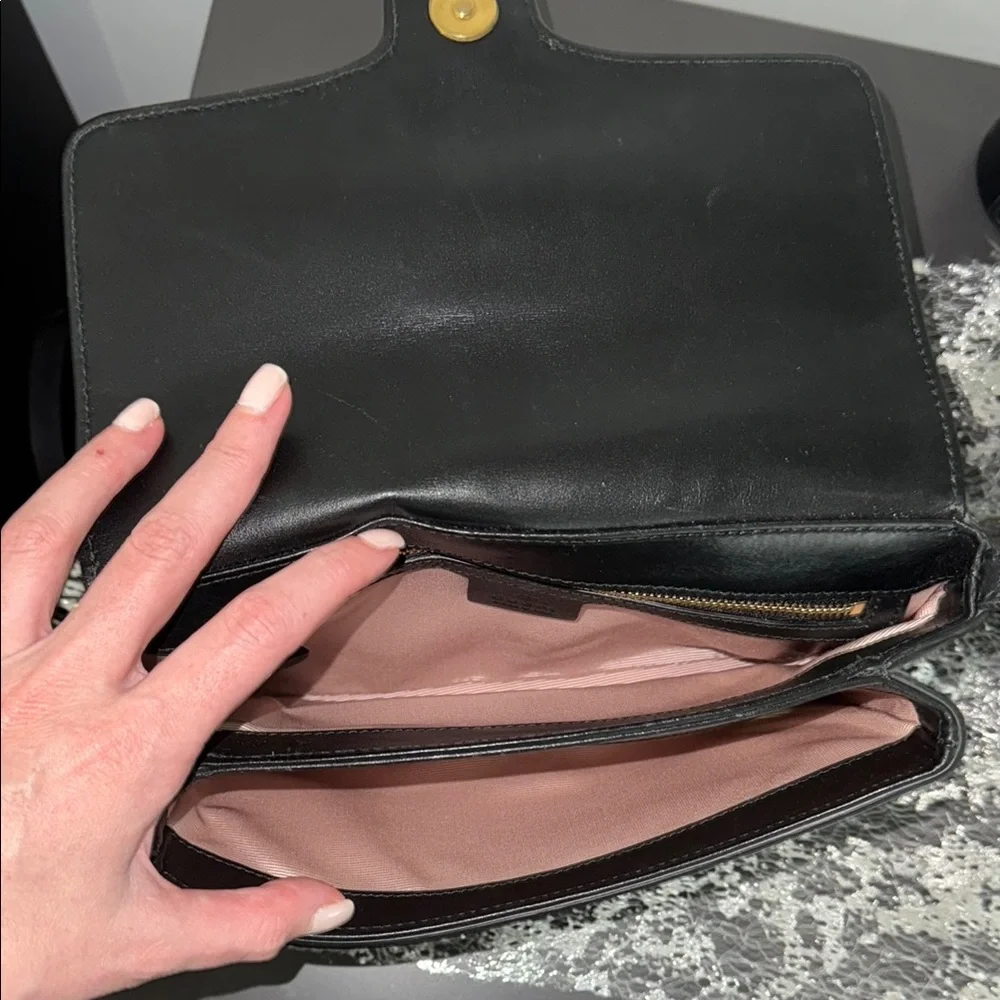 Gucci Black and Gold Clutch with Iconic GG Logo - Picture 2 of 7